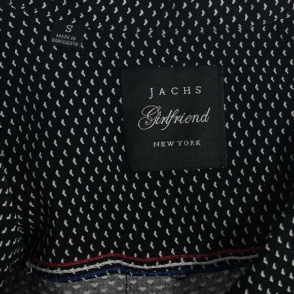 Jachs Girlfriend Blouse Size Small Hearts Pattern Button Closure Cap Sleeves - Picture 7 of 8